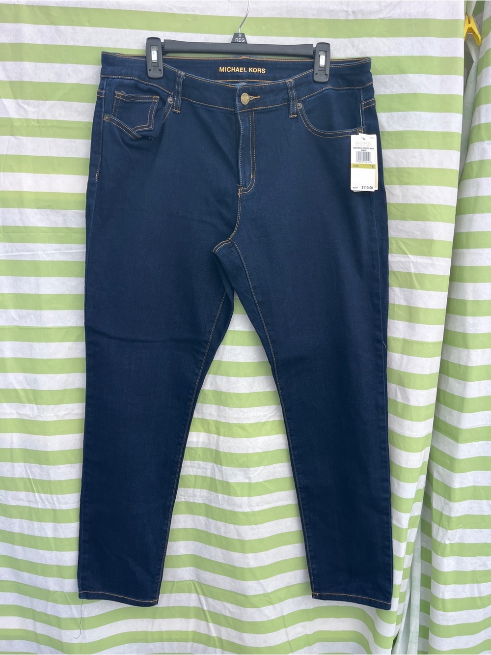 Michael Kors Women Navy Skinny Stretch Jeans